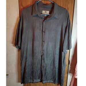 Island Shores Rayon Shirt Resortwear Lightweight Palm Print Relaxed Fit XXL